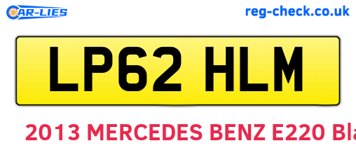 LP62HLM are the vehicle registration plates.
