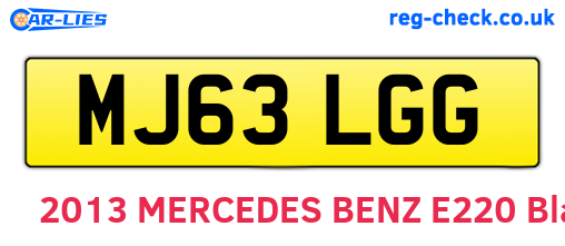 MJ63LGG are the vehicle registration plates.