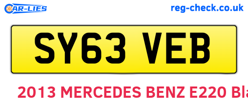 SY63VEB are the vehicle registration plates.