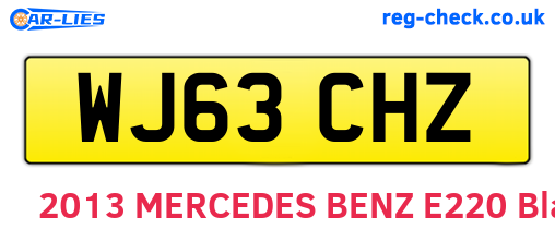 WJ63CHZ are the vehicle registration plates.