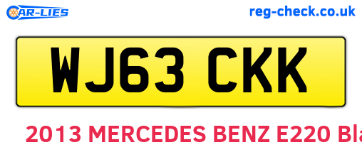 WJ63CKK are the vehicle registration plates.