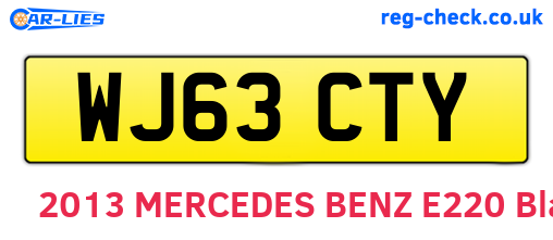 WJ63CTY are the vehicle registration plates.
