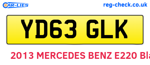 YD63GLK are the vehicle registration plates.