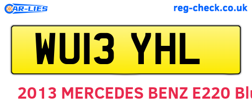 WU13YHL are the vehicle registration plates.