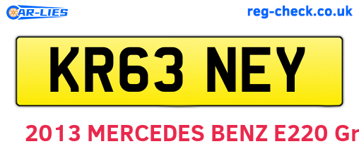 KR63NEY are the vehicle registration plates.