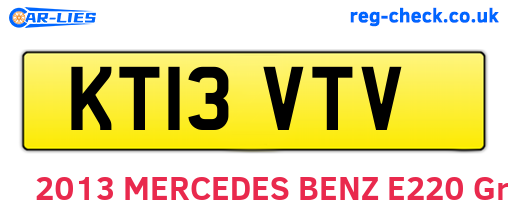 KT13VTV are the vehicle registration plates.