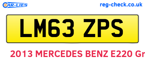 LM63ZPS are the vehicle registration plates.