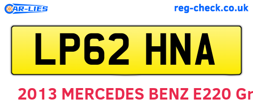 LP62HNA are the vehicle registration plates.