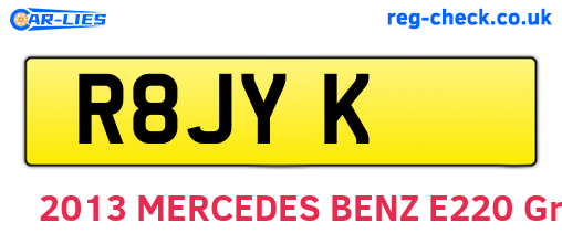 R8JYK are the vehicle registration plates.