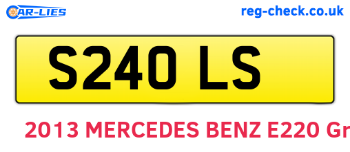 S24OLS are the vehicle registration plates.