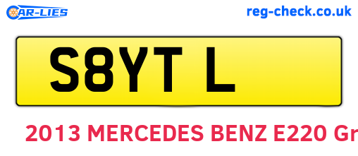 S8YTL are the vehicle registration plates.