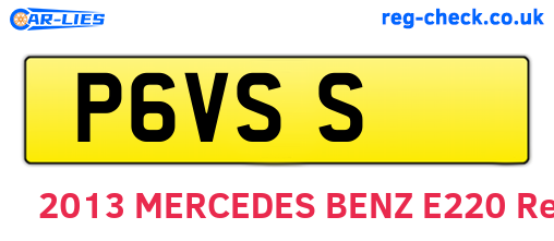 P6VSS are the vehicle registration plates.