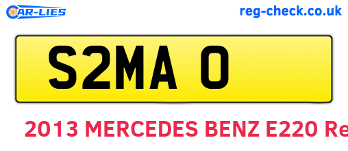 S2MAO are the vehicle registration plates.