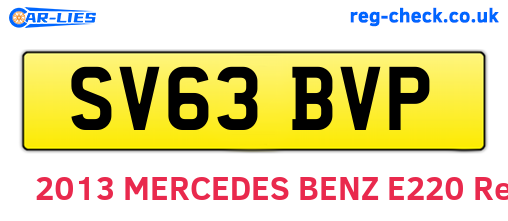 SV63BVP are the vehicle registration plates.