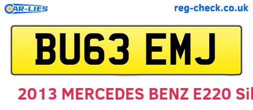 BU63EMJ are the vehicle registration plates.