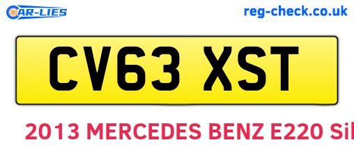 CV63XST are the vehicle registration plates.