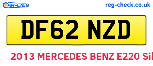 DF62NZD are the vehicle registration plates.