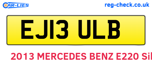 EJ13ULB are the vehicle registration plates.