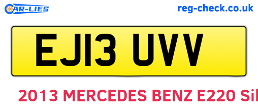 EJ13UVV are the vehicle registration plates.