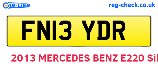 FN13YDR are the vehicle registration plates.