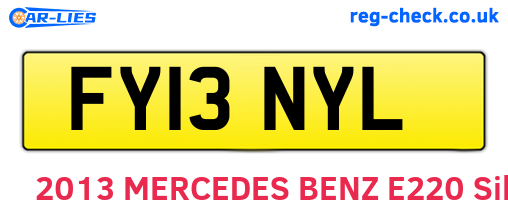 FY13NYL are the vehicle registration plates.