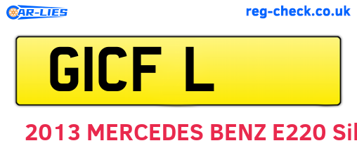 G1CFL are the vehicle registration plates.