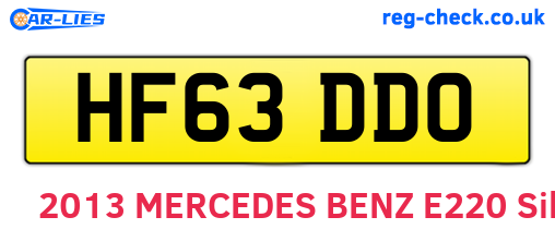 HF63DDO are the vehicle registration plates.