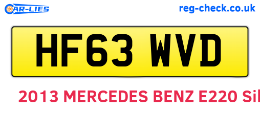 HF63WVD are the vehicle registration plates.