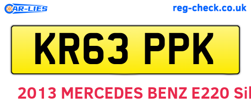 KR63PPK are the vehicle registration plates.