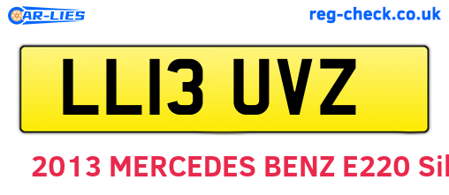 LL13UVZ are the vehicle registration plates.