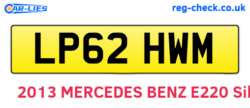 LP62HWM are the vehicle registration plates.