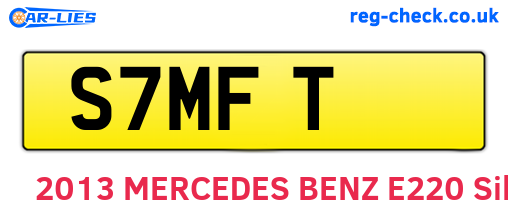S7MFT are the vehicle registration plates.