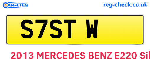 S7STW are the vehicle registration plates.