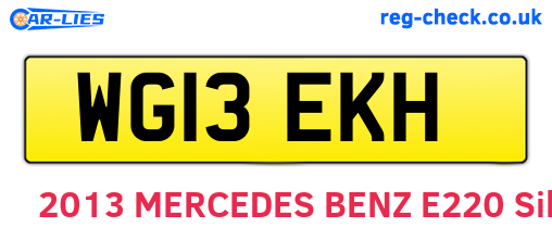 WG13EKH are the vehicle registration plates.