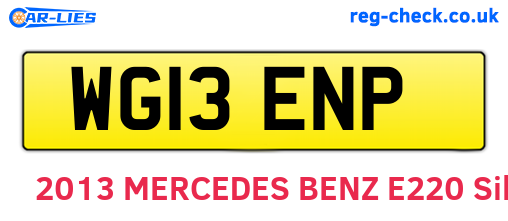 WG13ENP are the vehicle registration plates.