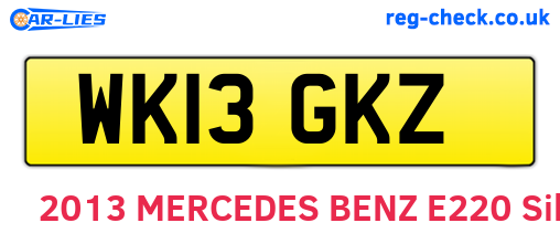 WK13GKZ are the vehicle registration plates.