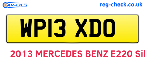 WP13XDO are the vehicle registration plates.