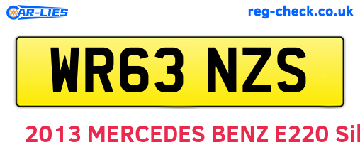 WR63NZS are the vehicle registration plates.
