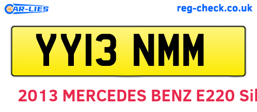 YY13NMM are the vehicle registration plates.