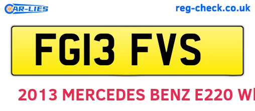 FG13FVS are the vehicle registration plates.