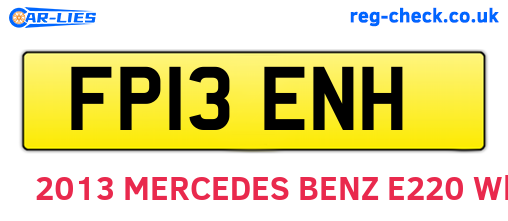 FP13ENH are the vehicle registration plates.
