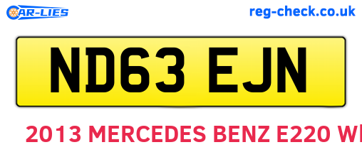 ND63EJN are the vehicle registration plates.