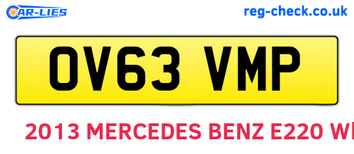 OV63VMP are the vehicle registration plates.