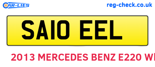 SA10EEL are the vehicle registration plates.
