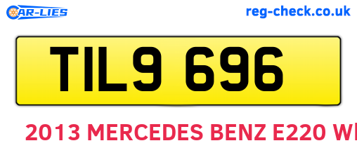 TIL9696 are the vehicle registration plates.