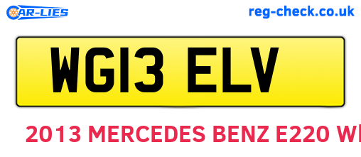 WG13ELV are the vehicle registration plates.