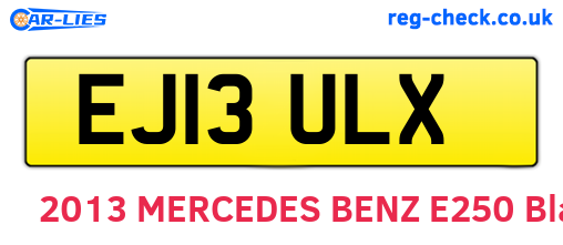 EJ13ULX are the vehicle registration plates.