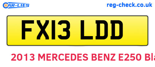 FX13LDD are the vehicle registration plates.