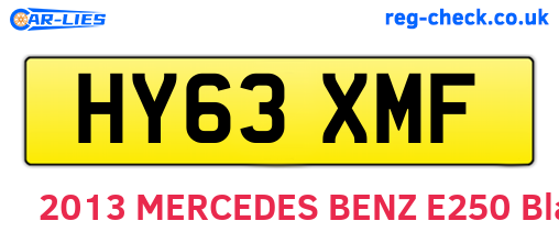 HY63XMF are the vehicle registration plates.