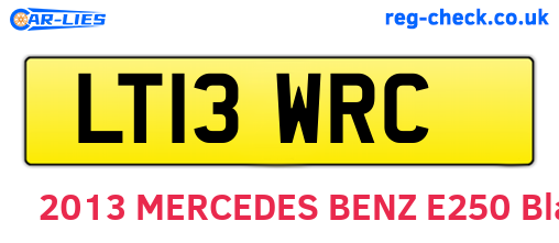 LT13WRC are the vehicle registration plates.